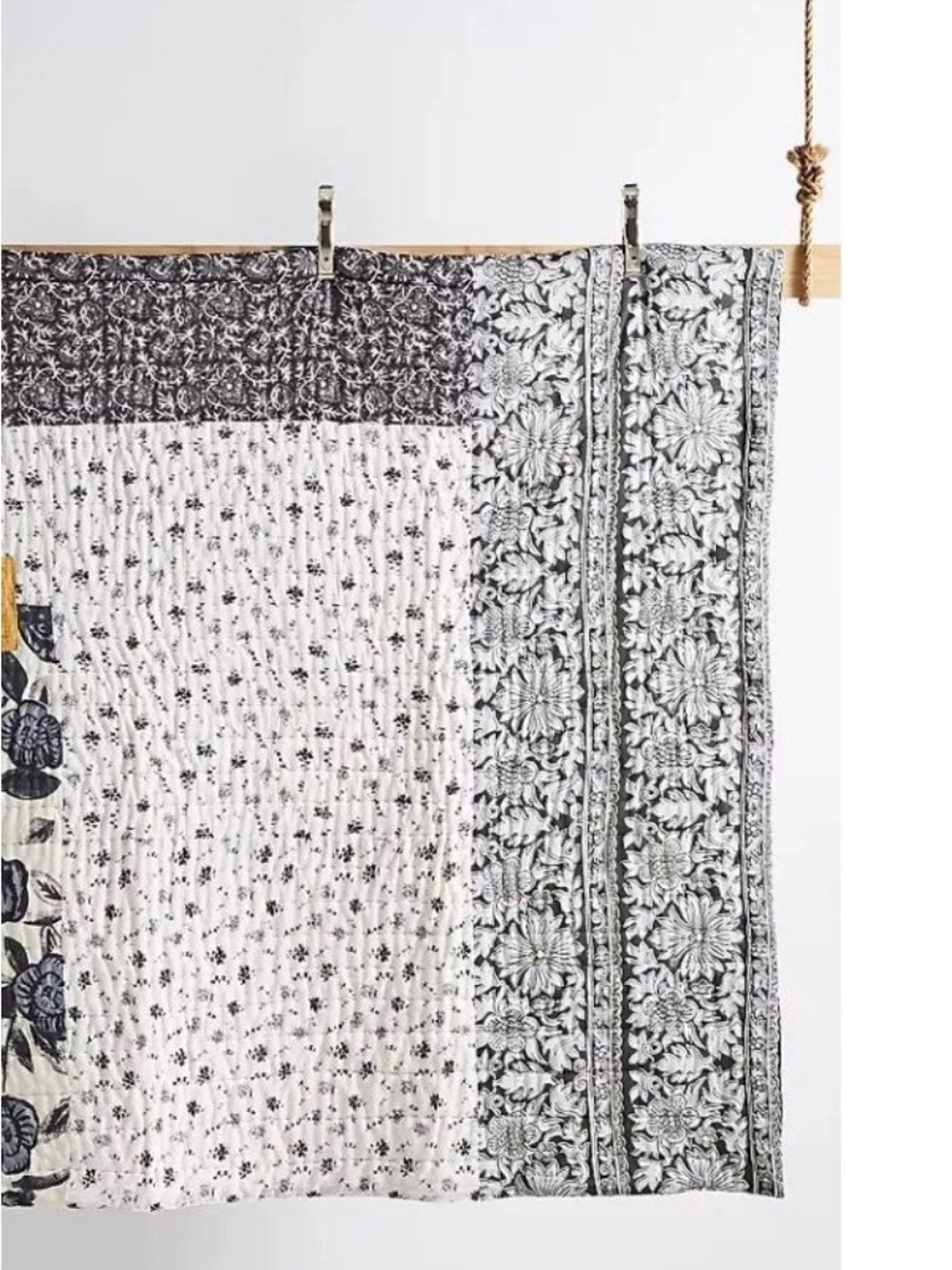 ANTHROPOLOGIE Marina Marvelle Patchwork Bed Quilt
